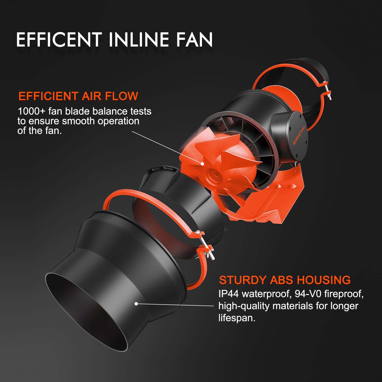 Spider Farmer 4 Inch Inline Fan Air Carbon Filter Ducting Ventilation Combo